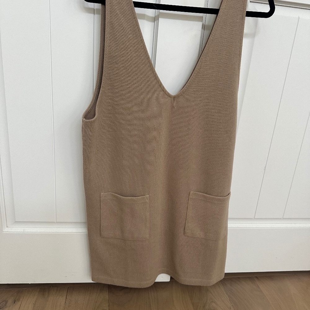 Tan knit dress
